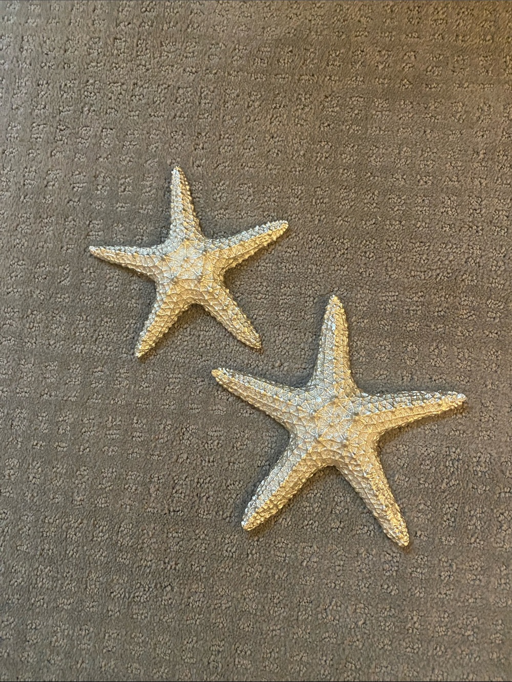 Fetco Decorative Starfish Pair in Metallic Silver